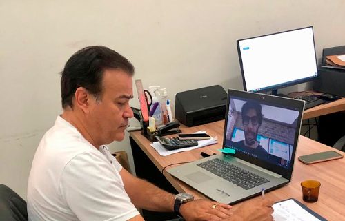 Reunião com o Reitor da Universidade Celso Lisboa